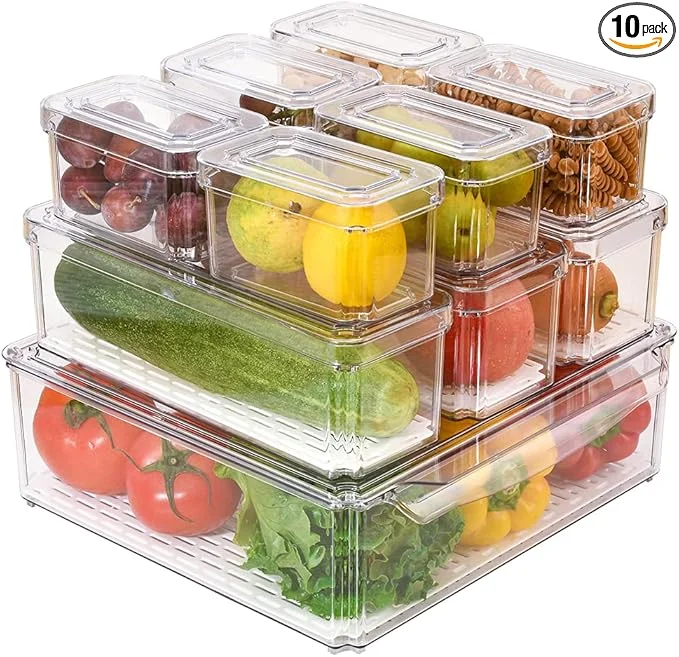 Cozihom Stackable Bins with Lids