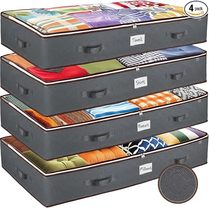 Pack of 4 Under Bed Storage Containers